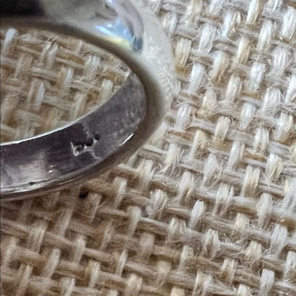 .925 & Amber Baltic Cross Ring Size 5 3/4 - Picture 9 of 9